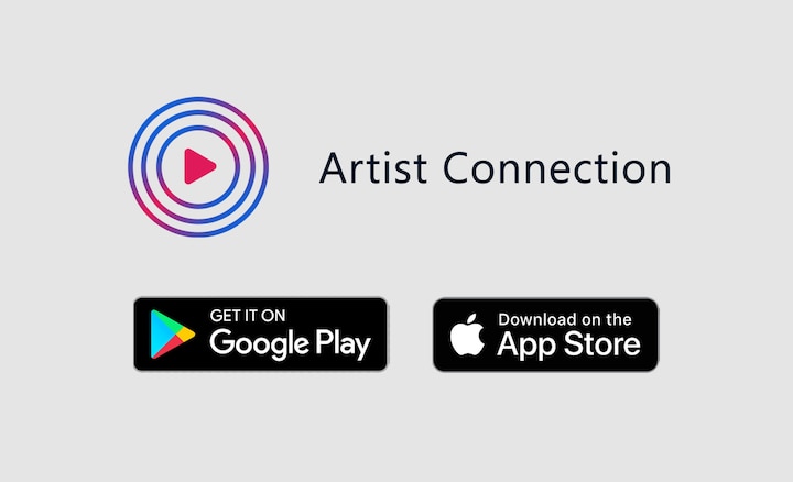 Artsit Connection, ‏Google Play וסמלי App Store