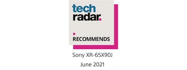 לוגו Tech Radar Recommended - הפרס הוכנק ל-65X90J ביוני 2021
