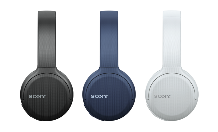 אוזניות WH-CH510 בצבע שחור, כחול ולבן