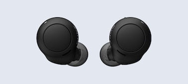 מבט קדמי עם אוזניות כפתור WF-C500 (שחור)
