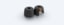 זוג קצוות אוזניות כפתור לבידוד רעשים מסוג EP-NI1000S, שאחד מהם חתוך וחושף חתך פנימי כתום