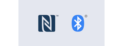 הסמלים של GTK-XB60 NFC ו-BLUETOOTH®‎