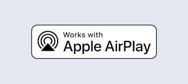 לוגו של 'עובד עם Apple AirPlay'