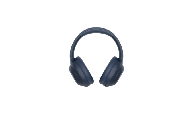 מבט מלפנים על אוזניות WH-1000XM4 בצבע כחול חצות