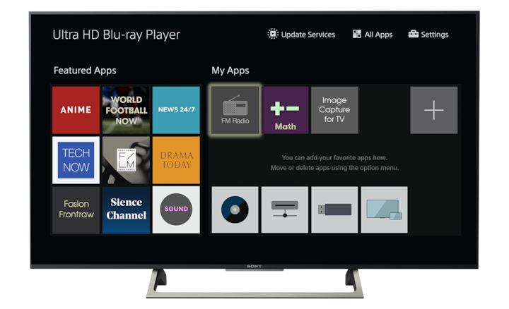ממשק טלוויזיה של BRAVIA