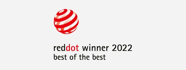 הלוגו של הפרס הזוכה בתחרות Best of the Best של Reddot לשנת 2022