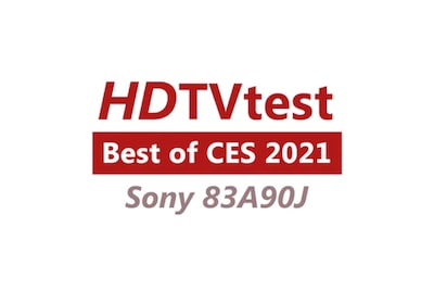 סמל HDTVtest Best of CES 2021 עבור BRAVIA 83A90J