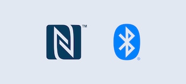 סמלי לוגו של NFC™‎ ו-BLUETOOTH®‎