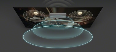 תמונה של גלי קול מהטלוויזיה עם Acoustic Surface Audio+‎