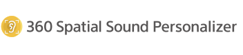 סמלים של 360‎ Spatial Sound Personalizer,‏ Dolby Atmos ו-BRAVIA XR