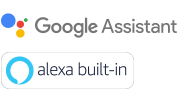 סמלים של Google Assistant ו-Alexa
