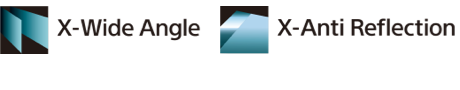 סמלי לוגו של X-Wide Angle ו-X-Anti Reflection