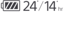 לוגו חיי סוללה של 24/14 שעות