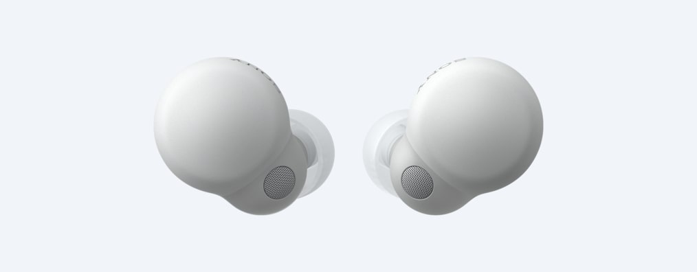 צילום קדמי של אוזניות LinkBuds S לבנות