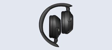 אוזניות WH-XB910N בצבע שחור, מקופלות