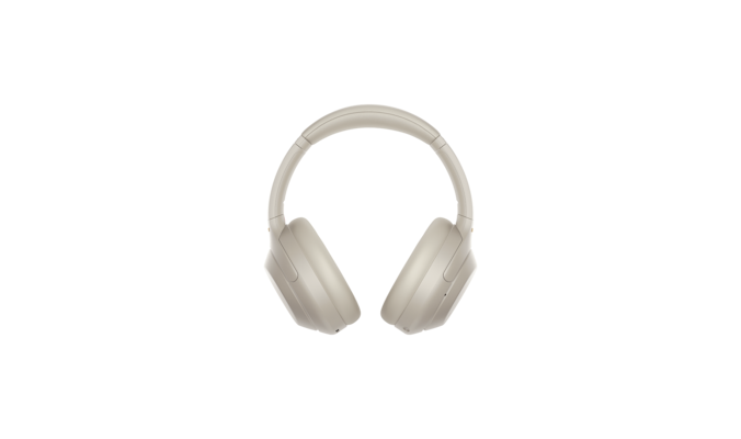מבט מאחור על אוזניות WH-1000XM4 בצבע לבן